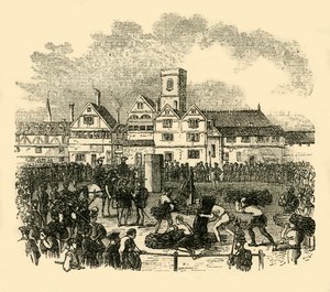 Hinrichtungsstätte in Old Smithfield, ca. 1872