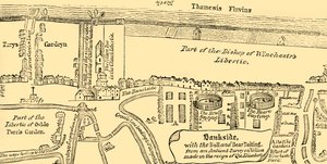 Plan von Bankside, Anfang des 17. Jahrhunderts