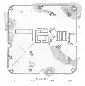 Plan von Hardknott Fort, Cumberland von Unbekannt