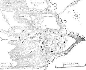 Plan der Aktion am Ingogo, 8. Februar 1881, um 1880er Jahre von Unbekannt