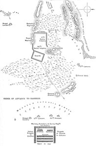 Plan der Schlacht von Hasheen, 20. März 1885, ca. 1885