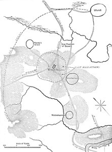 Plan der Schlacht von Ulundi, 4. Juli 1879, ca. 1880 von Unbekannt