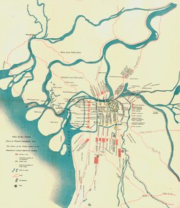Plan der ersten oder Winterkampagne von Osaka, 1614, 1903 von Unbekannt