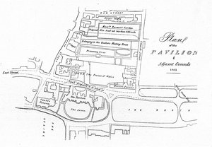 Plan des Pavillons und angrenzender Gelände - 1803, 1939 von Unbekannt