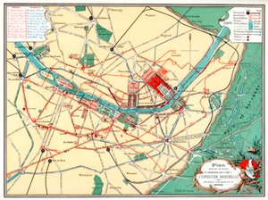 Plan der Weltausstellung, Paris, 1889