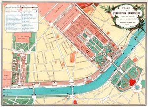 Plan der Weltausstellung, Paris, 1889