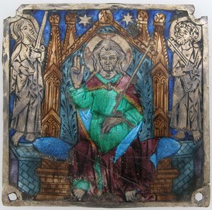 Plakette mit Christus in Majestät, Katalanisch, 14. Jahrhundert