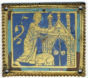 Plakette mit Markierung der Tür mit dem Buchstaben Tau, Deutsch, ca. 1200