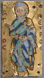 Plakette mit dem heiligen Petrus, byzantinisch, 11. Jahrhundert von Unbekannt