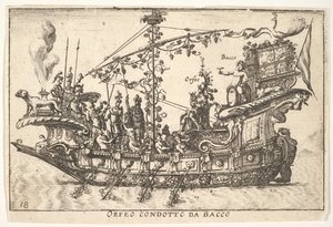 Orpheus geführt von Bacchus, aus der Serie Die prächtigen... von Unbekannt