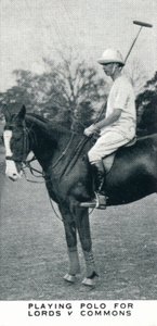 Polo für Lords gegen Commons, um 1930, 1937 von Unbekannt