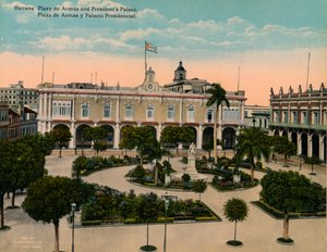 Plaza de Armas und Präsidentenpalast, Havanna, Kuba, ca. 1920 von Unbekannt