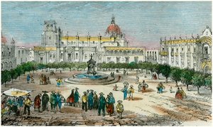 Plaza von Guadalajara, im Bundesstaat Jalisco, Mexiko, ca. 1880 von Unbekannt