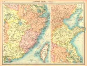Politische Karte von Ostchina von Unbekannt