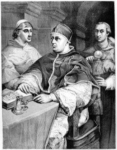 Papst Leo X., Giulio de Medici der zukünftige Papst Clemens VII. und Kardinal de Rossi, 1882 von Unbekannt