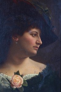 Porträt einer Dame mit Hut