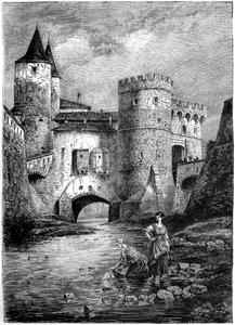 Porte des Allemands, Deutsches Tor, Metz, Frankreich, 16. Jahrhundert, 1882-1884 von Unbekannt