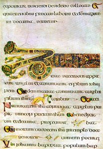 Teil des Arguments zum Evangelium des Johannes von Unbekannt