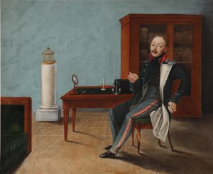 Porträt von Alexander Stepanowitsch Talyzin 1795-1858 in seinem Atelier, 1820er Jahre von Unbekannt
