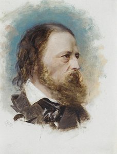 Porträt von Alfred, Lord Tennyson 1809-1892 von Unbekannt