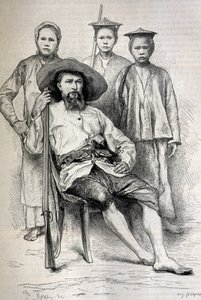Porträt von Auguste Pavie (1847-1925), französischer Entdecker und Diplomat in Indochina - Stich von Unbekannt