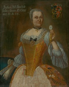 Porträt von Barbora Horváthová-Stančičová mit einer Uhr von Unbekannt