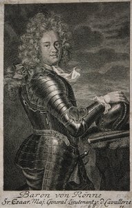 Porträt von Baron Carl Ewald von Roenne, 1663-1716
