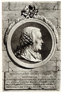 Porträt von Graf Burkhard Christoph von Münnich 1683-1767 von Unbekannt