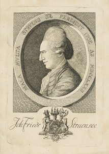 Porträt von Graf Johann Friedrich Struensee, 1737-1772, 1773 von Unbekannt