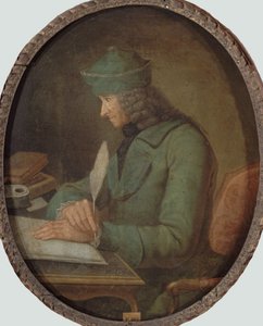 Porträt von François Marie Arouet de Voltaire 1694-1778, in seinem Arbeitszimmer, 2. Hälfte des 18. Jahrhunderts von Unbekannt