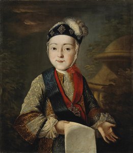 Porträt des Großherzogs Peter III. 1728-1762 als Kind, 18. Jahrhundert von Unbekannt