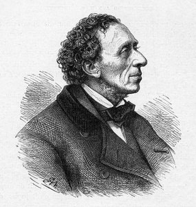 Porträt von Hans Christian Andersen 1805-1875, um 1850 von Unbekannt