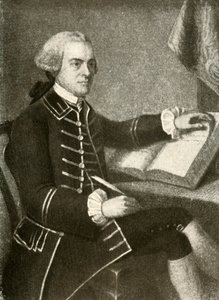 Porträt von John Hancock, in Mantel mit doppelten Taschenklappen, um 1780, 1937