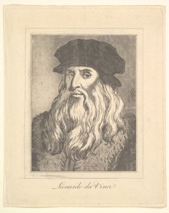 Porträt von Leonardo da Vinci aus Characaturas von Leonardo da Vinci, aus Zeichnungen von Wi..., 1786