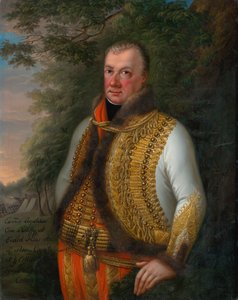 Porträt von Leopold Pálffy in einer Landschaft von Unbekannt