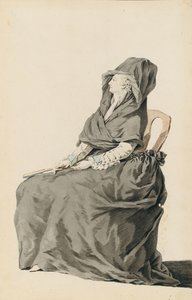 Porträt von Marie Antoinette während ihres Prozesses, 1793