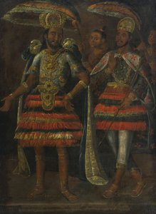 Porträt von Moctezuma und Cuauhtémoc, 17. Jahrhundert von Unbekannt