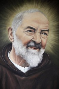 Porträt von Padre Pio in Apulien, Alberobello, Italien von Unbekannt