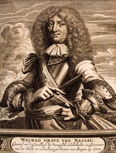 Porträt von Prinz Walrad von Nassau-Usingen 1635-1702 aus: Schauplatz des Krieges, 1675 von Unbekannt