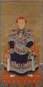 Porträt des Qianlong-Kaisers als junger Mann, 19. Jahrhundert