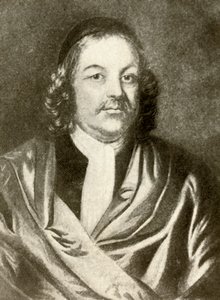 Porträt von Simon Bradstreet, in Robe und Mütze, ca. 1640, 1937