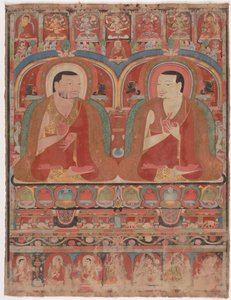Porträt von zwei Lamas, ca. 1300
