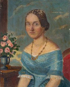 Porträt einer Dame mit Halskette