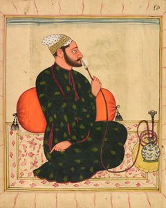 Porträt eines Raja, wahrscheinlich Raja Dhrub Dev von Jasrota, ca. 1690-1700 von Unbekannt