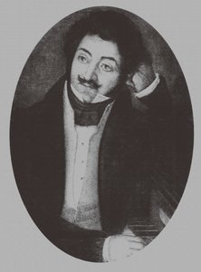 Porträt des Komponisten Alexander Alexandrowitsch Aljabjew von Unbekannt