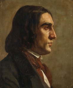 Porträt des Komponisten Robert Schumann 1810-1856, ca. 1840 von Unbekannt