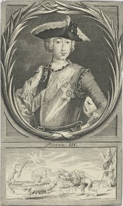 Porträt des Zaren Peter III. von Russland 1728-1762, um 1750 von Unbekannt