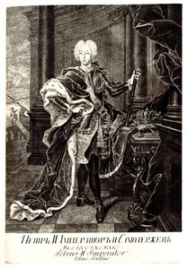 Porträt des Zaren Peter II. von Russland 1715-1730 von Unbekannt