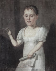 Porträt des Dichters Michail Lermontow 1814-1841 als Kind, 1817-1818