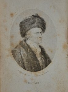 Porträt des Schriftstellers, Essayisten und Philosophen Francois Marie Arouet de Voltaire 1694-1778 von Unbekannt
